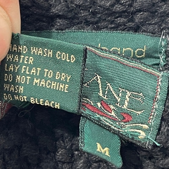 Cullinane Vtg 80s Grandma Floral Cottagecore Sweater Hand-Knit Medium Coquette - Picture 7 of 7